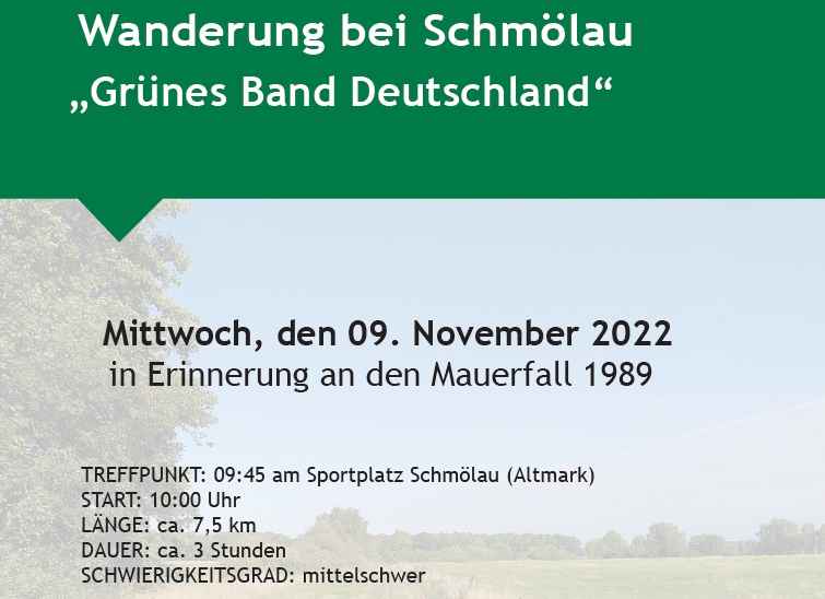 Grenzlandwanderung am Mi., 09. November 2022 in Schmölau